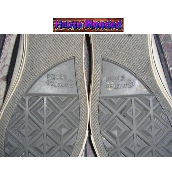 Converse One Star Black Glitter Shoes Chucks Chuck Taylor Bling Dark Academia 7 - Picture 11 of 11